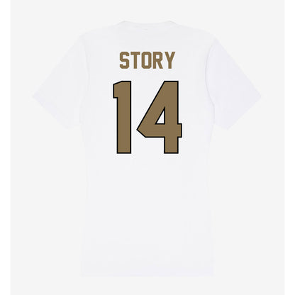 Bryant - NCAA Baseball : Hudson Story - Women's V-Neck T-Shirt-1