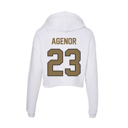 Bryant - NCAA Football : Kendrick Agenor - Women's Crop Fleece Hoodie-1