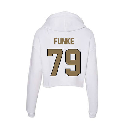 Bryant - NCAA Football : Jack Funke - Women's Crop Fleece Hoodie-1