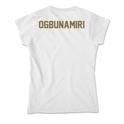 Bryant - NCAA Men's Track & Field : Malik Ogbunamiri - Soft Style Women’s T-Shirt-1