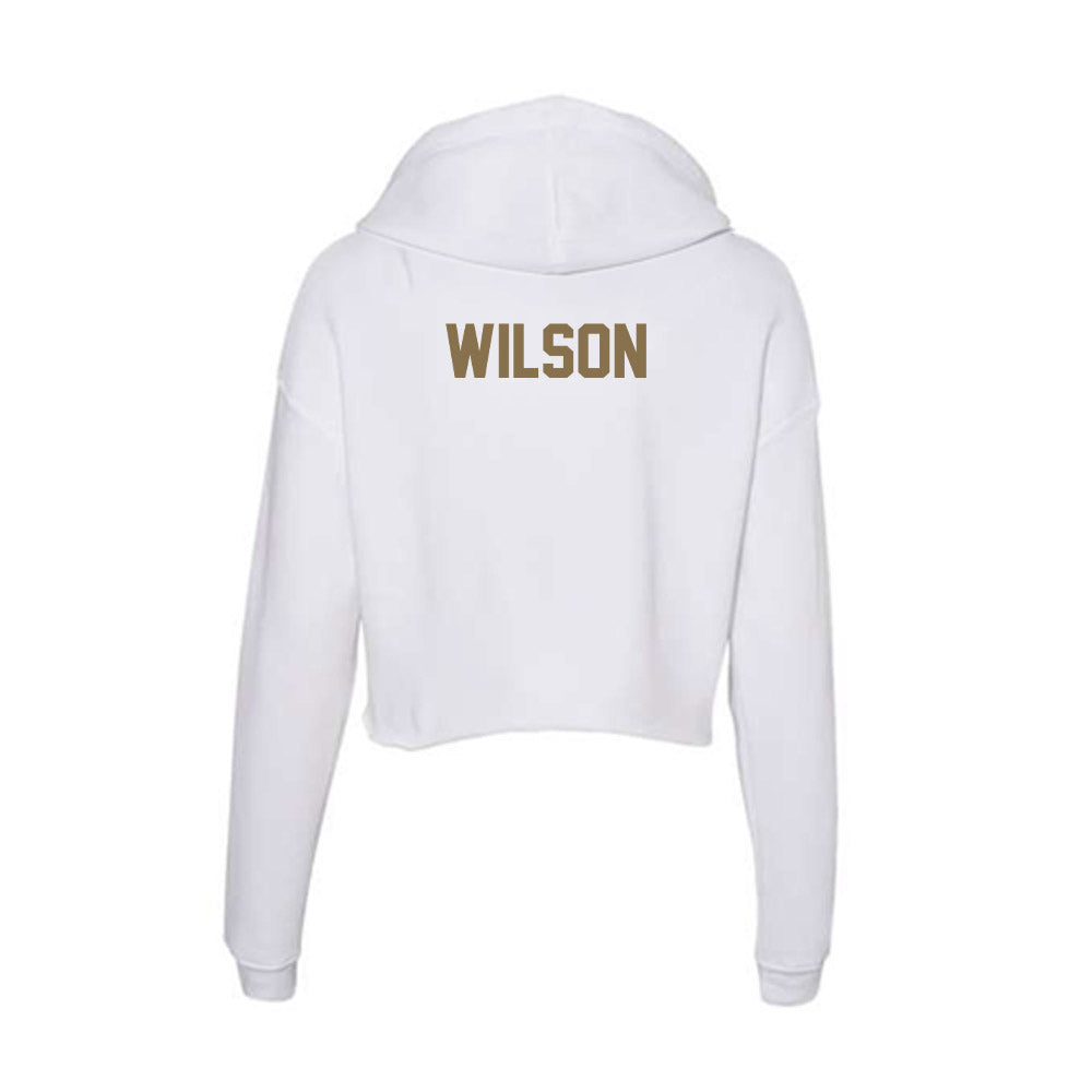 Bryant - NCAA Men's Track & Field : Avery Wilson - Women's Crop Fleece Hoodie-1