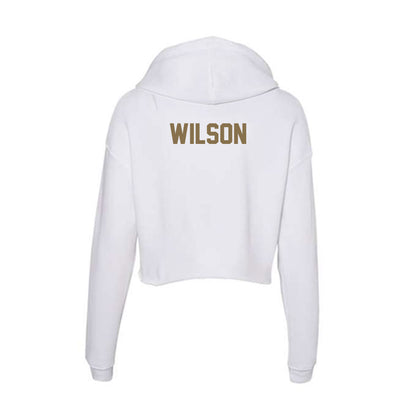 Bryant - NCAA Men's Track & Field : Avery Wilson - Women's Crop Fleece Hoodie-1