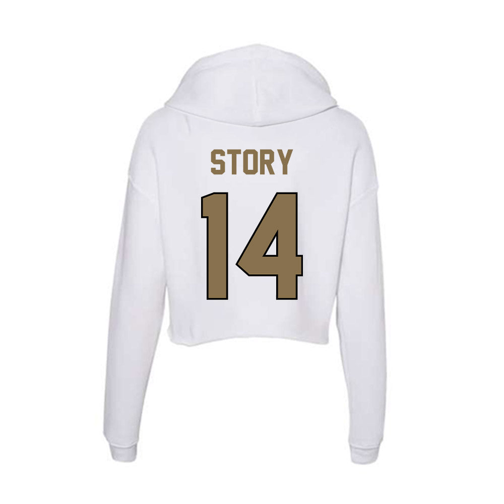 Bryant - NCAA Baseball : Hudson Story - Women's Crop Fleece Hoodie-1