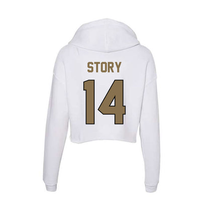 Bryant - NCAA Baseball : Hudson Story - Women's Crop Fleece Hoodie-1
