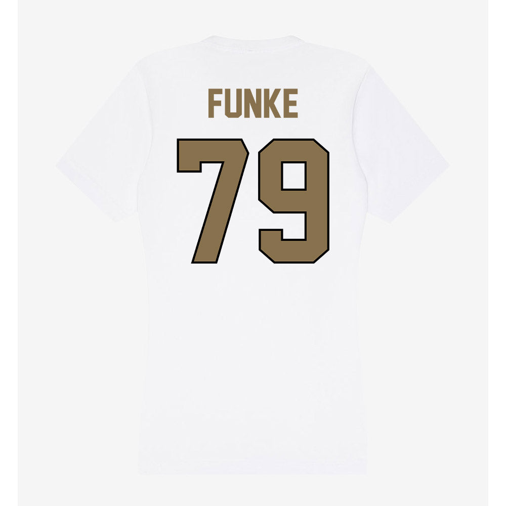 Bryant - NCAA Football : Jack Funke - Women's V-Neck T-Shirt-1