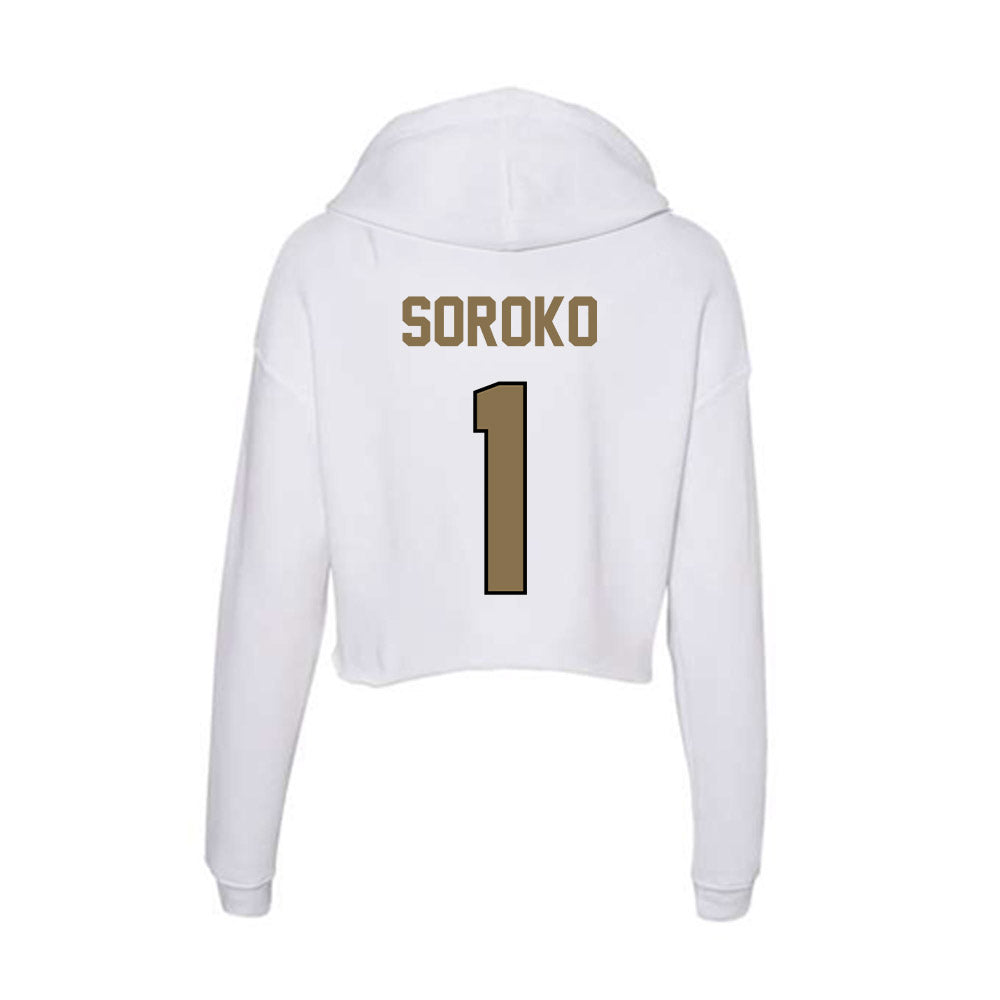 Bryant - NCAA Baseball : Cameron Soroko - Women's Crop Fleece Hoodie-1