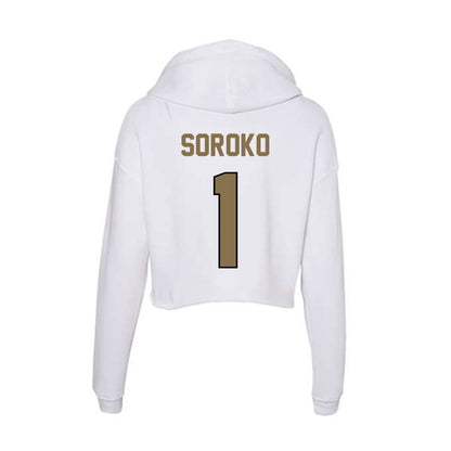 Bryant - NCAA Baseball : Cameron Soroko - Women's Crop Fleece Hoodie-1