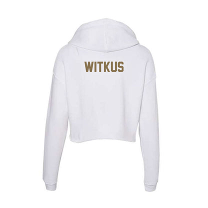 Bryant - NCAA Women's Swimming & Diving : Amanda Witkus - Women's Crop Fleece Hoodie-1