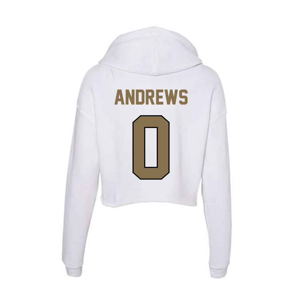 Bryant - NCAA Men's Swimming & Diving : Nicholas Andrews - Women's Crop Fleece Hoodie-1
