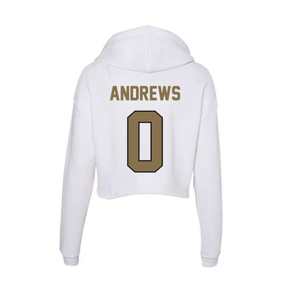 Bryant - NCAA Men's Swimming & Diving : Nicholas Andrews - Women's Crop Fleece Hoodie-1
