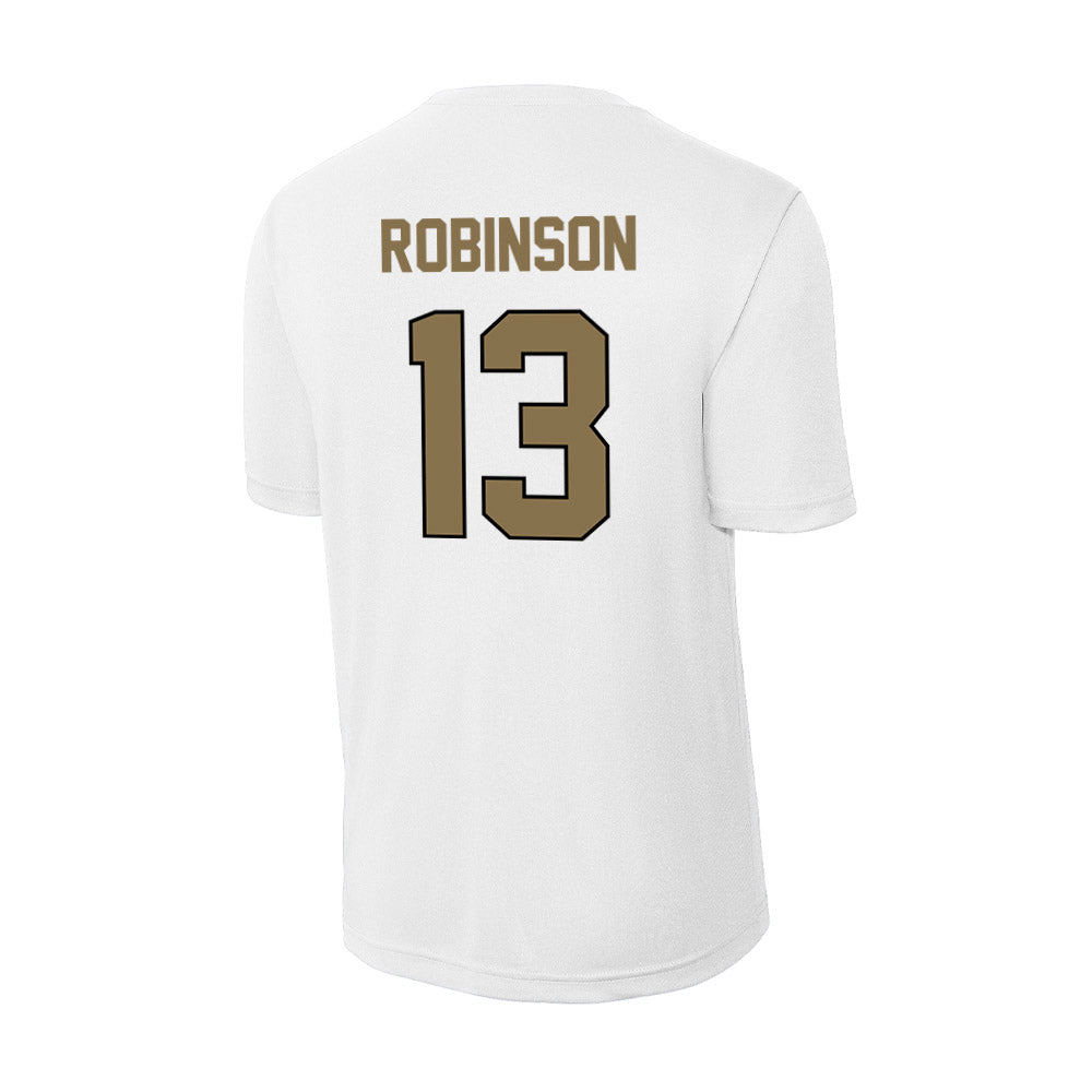 Bryant - NCAA Men's Basketball : Jakai Robinson - Activewear T-Shirt-1