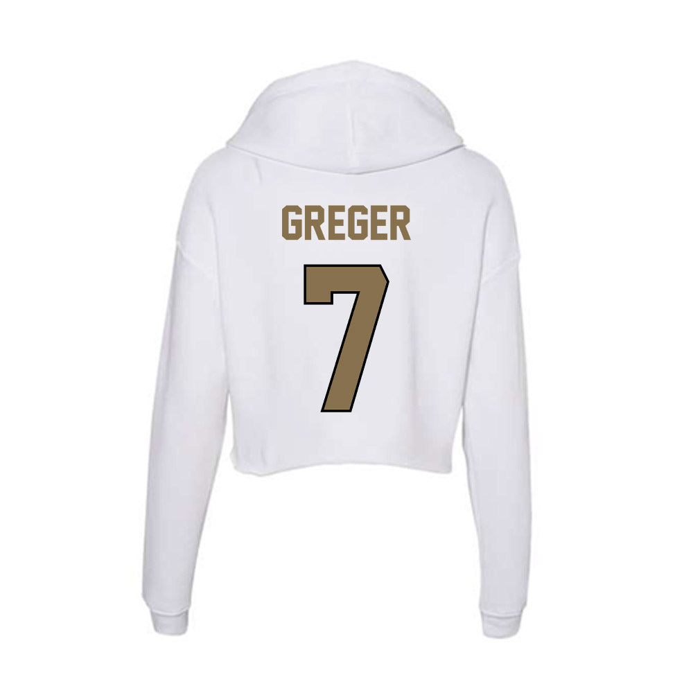 Bryant - NCAA Baseball : Gavin Greger - Women's Crop Fleece Hoodie-1