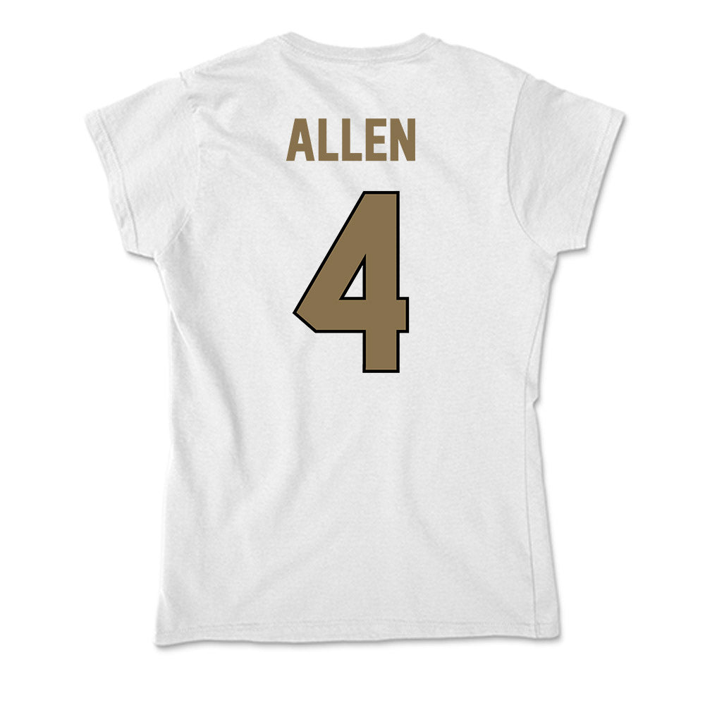 Bryant - NCAA Men's Basketball : Quincy Allen - Soft Style Women’s T-Shirt-1