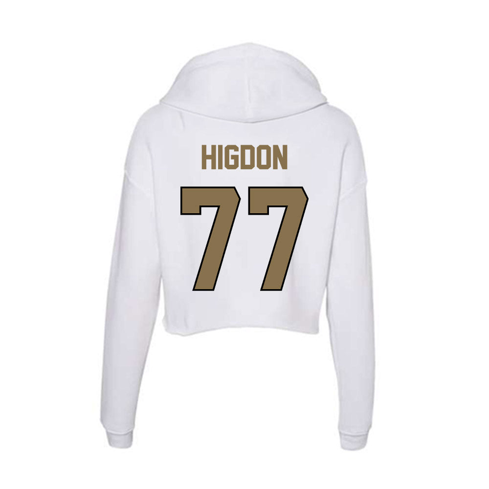 Bryant - NCAA Men's Lacrosse : Gunnar Higdon - Women's Crop Fleece Hoodie-1