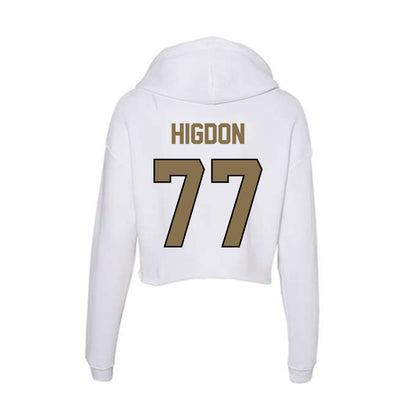 Bryant - NCAA Men's Lacrosse : Gunnar Higdon - Women's Crop Fleece Hoodie-1