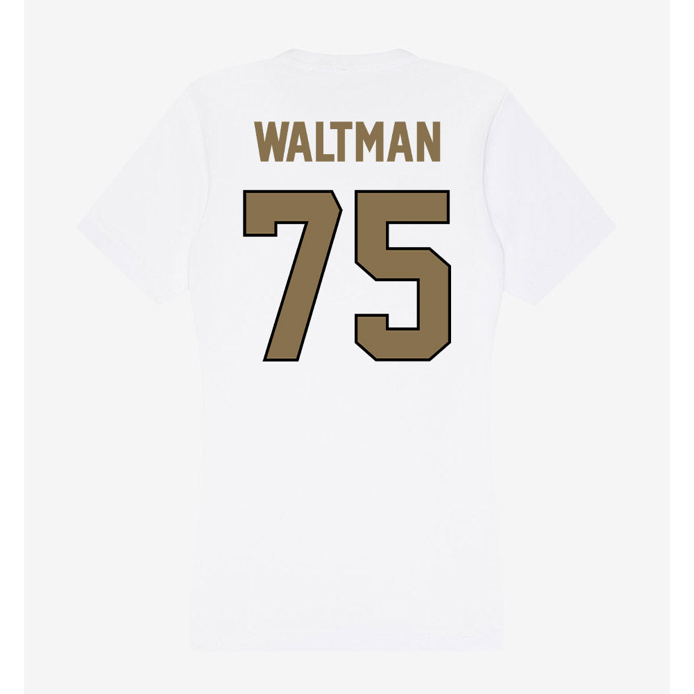 Bryant - NCAA Football : Jake Waltman - Women's V-Neck T-Shirt-1