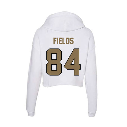 Bryant - NCAA Football : Bryson Fields - Women's Crop Fleece Hooded Sweatshirt-1