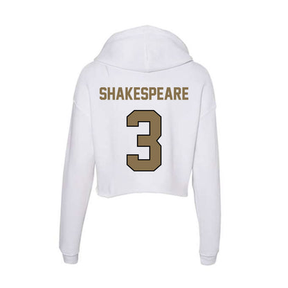 Bryant - NCAA Football : Chevy Shakespeare - Women's Crop Fleece Hooded Sweatshirt-1