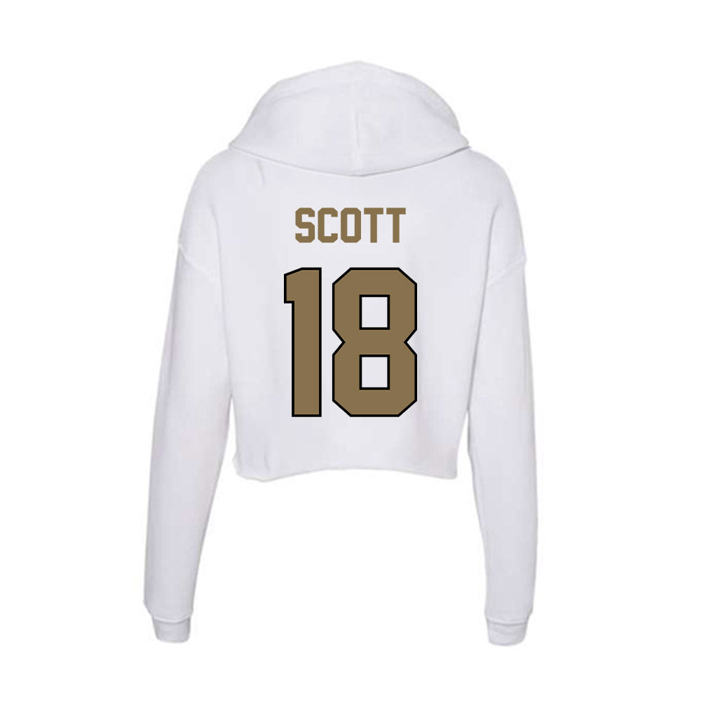 Bryant - NCAA Football : Tyler Scott - Women's Crop Fleece Hoodie-1