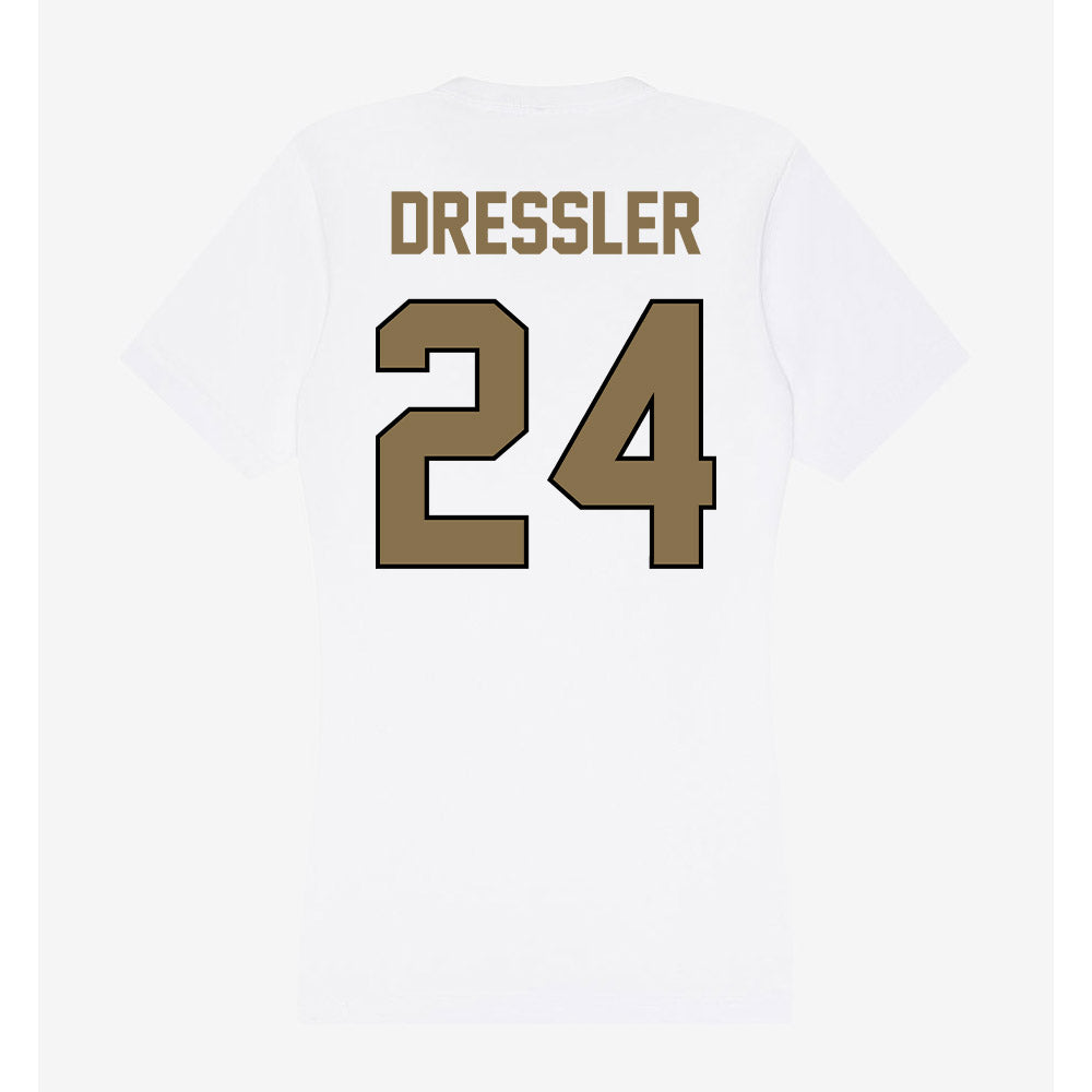 Bryant - NCAA Baseball : Justin Dressler - Women's V-Neck T-Shirt-1