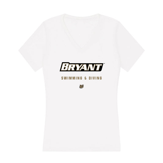 Bryant - NCAA Men's Swimming & Diving : Nicholas Andrews - Women's V-Neck T-Shirt-0