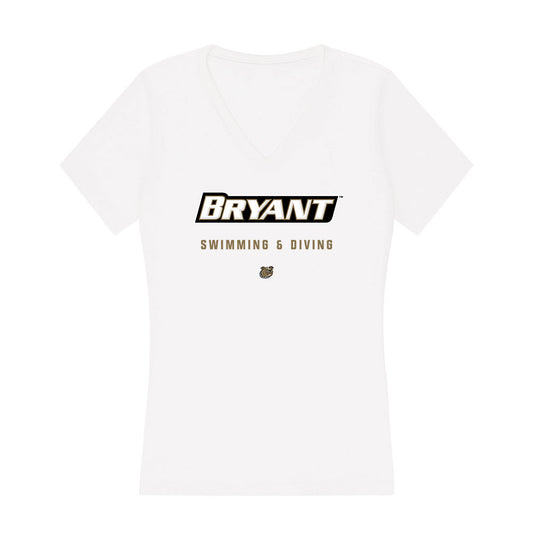 Bryant - NCAA Women's Swimming & Diving : Colleen Sisk - Women's V-Neck T-Shirt-0