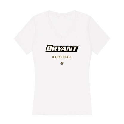 Bryant - NCAA Men's Basketball : Langston Bailey - Women's V-Neck T-Shirt-0