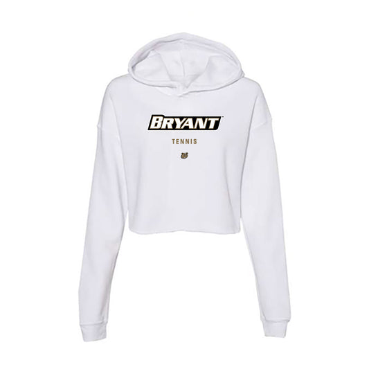 Bryant - NCAA Men's Tennis : Daniel Baquero - Women's Crop Fleece Hoodie-0