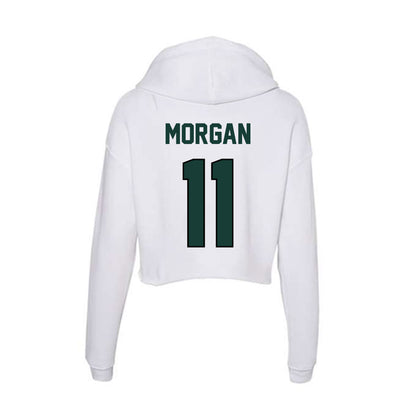 Lake Erie College - NCAA Football : Devin Morgan - Women's Crop Fleece Hoodie-1