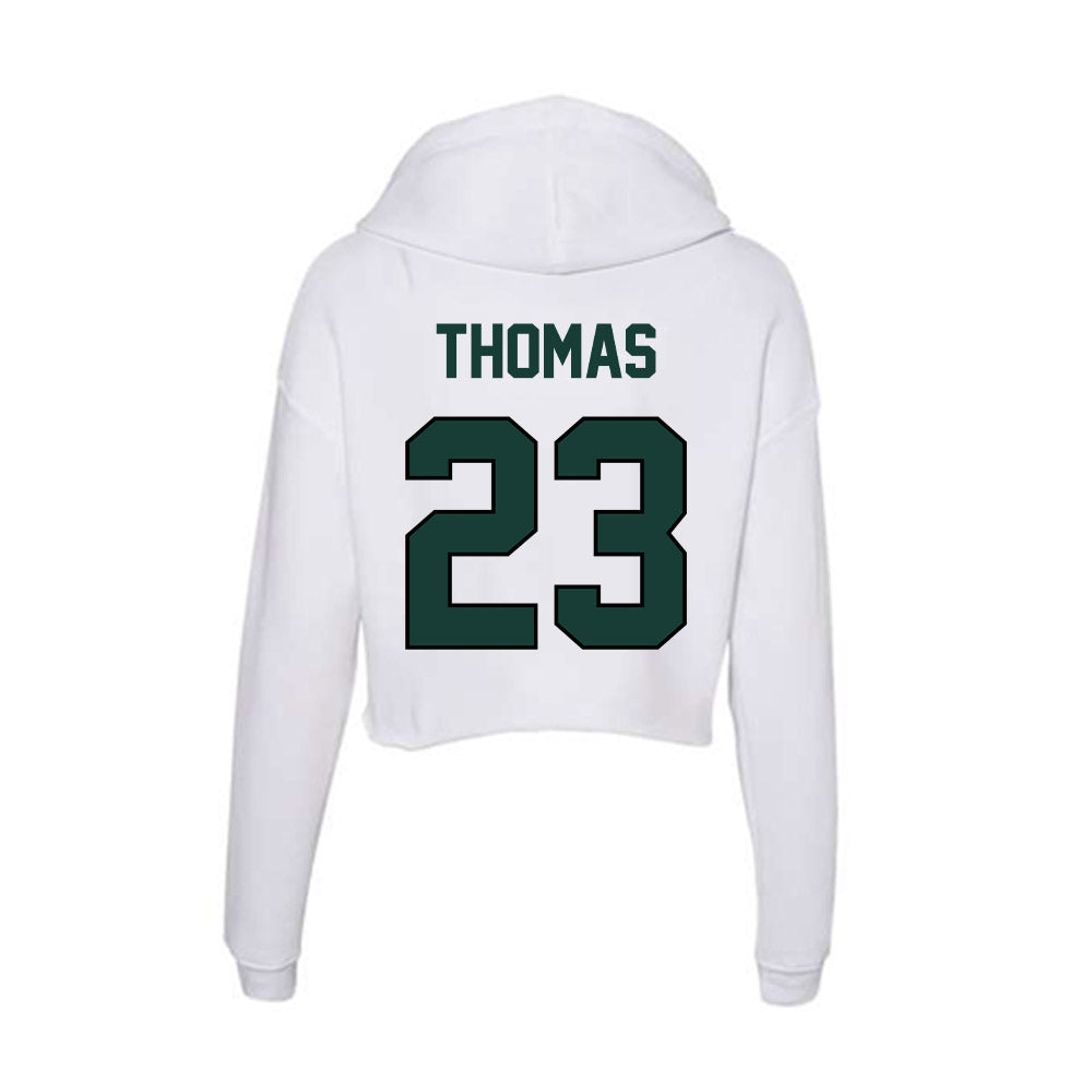 Lake Erie College - NCAA Football : Curtis Thomas - Women's Crop Fleece Hoodie-1