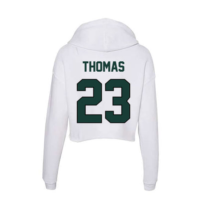 Lake Erie College - NCAA Football : Curtis Thomas - Women's Crop Fleece Hoodie-1