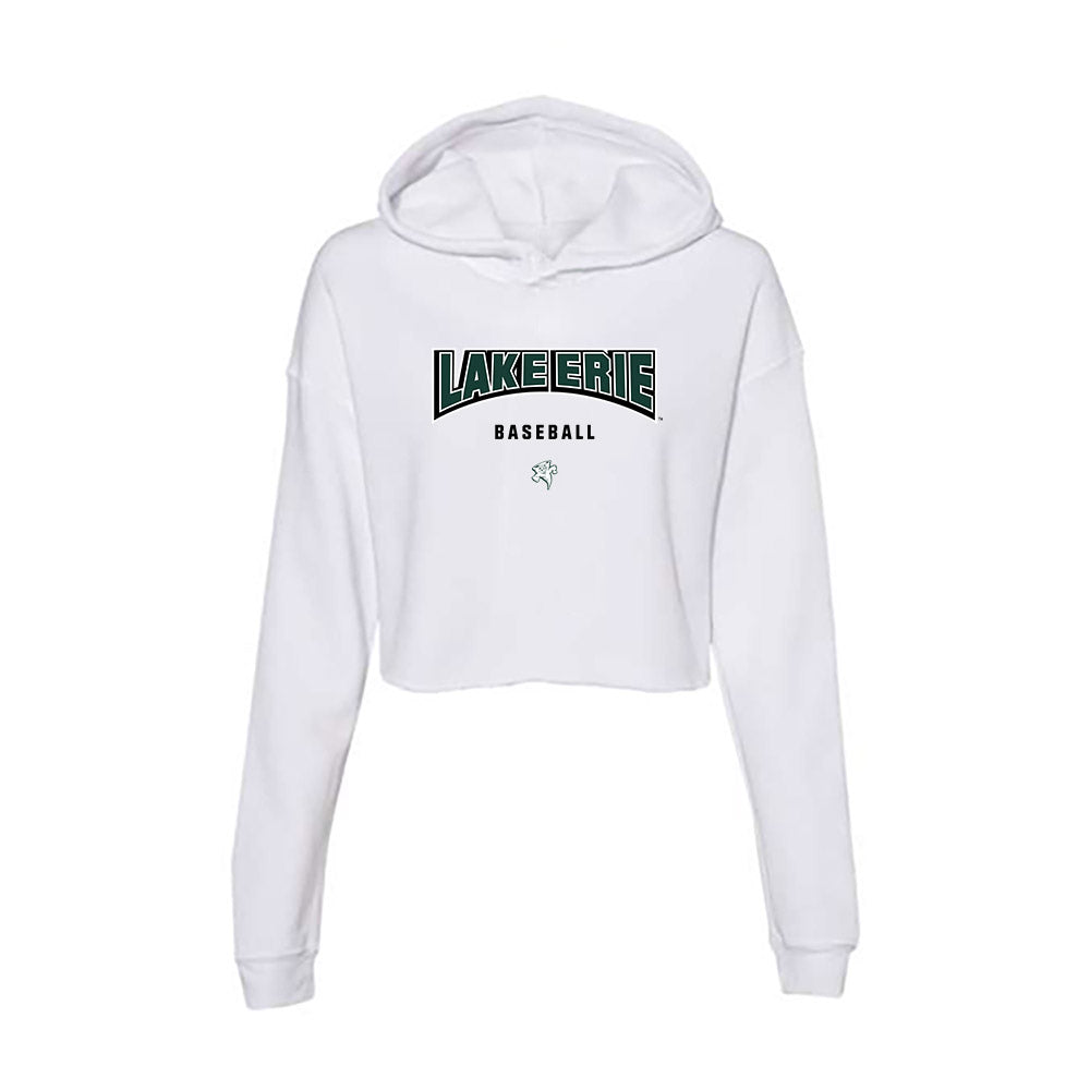 Lake Erie College - NCAA Baseball : Seth Mannos - Women's Crop Fleece Hoodie-0