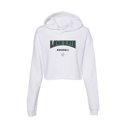 Lake Erie College - NCAA Baseball : Seth Mannos - Women's Crop Fleece Hoodie-0