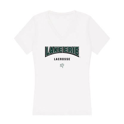 Lake Erie College - NCAA Men's Lacrosse : Joey Sendelbach IV - Women's V-Neck T-Shirt-0