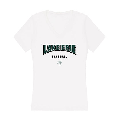 Lake Erie College - NCAA Baseball : Seth Mannos - Women's V-Neck T-Shirt-0