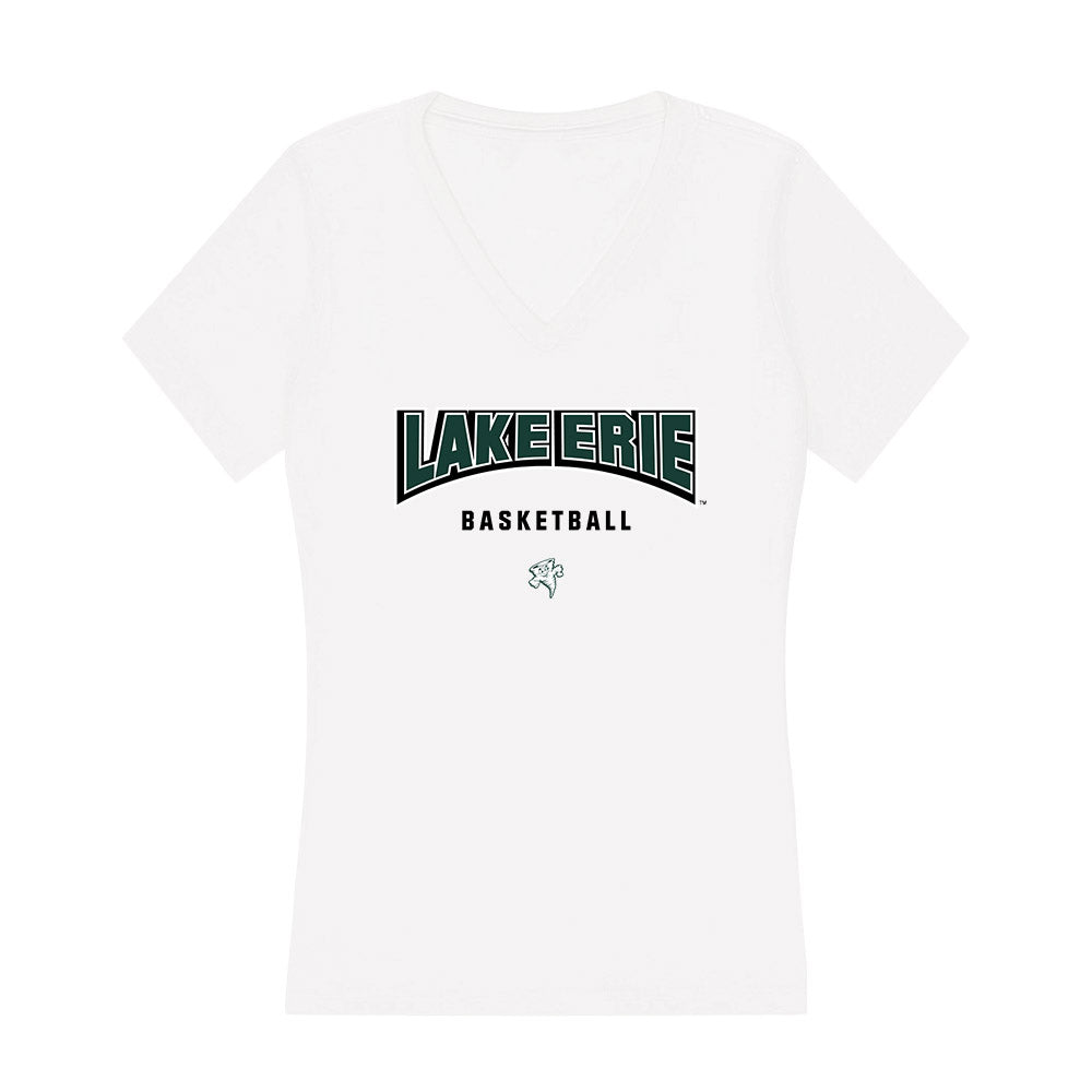 Lake Erie College - NCAA Men's Basketball : Trace Bishko - Women's V-Neck T-Shirt-0