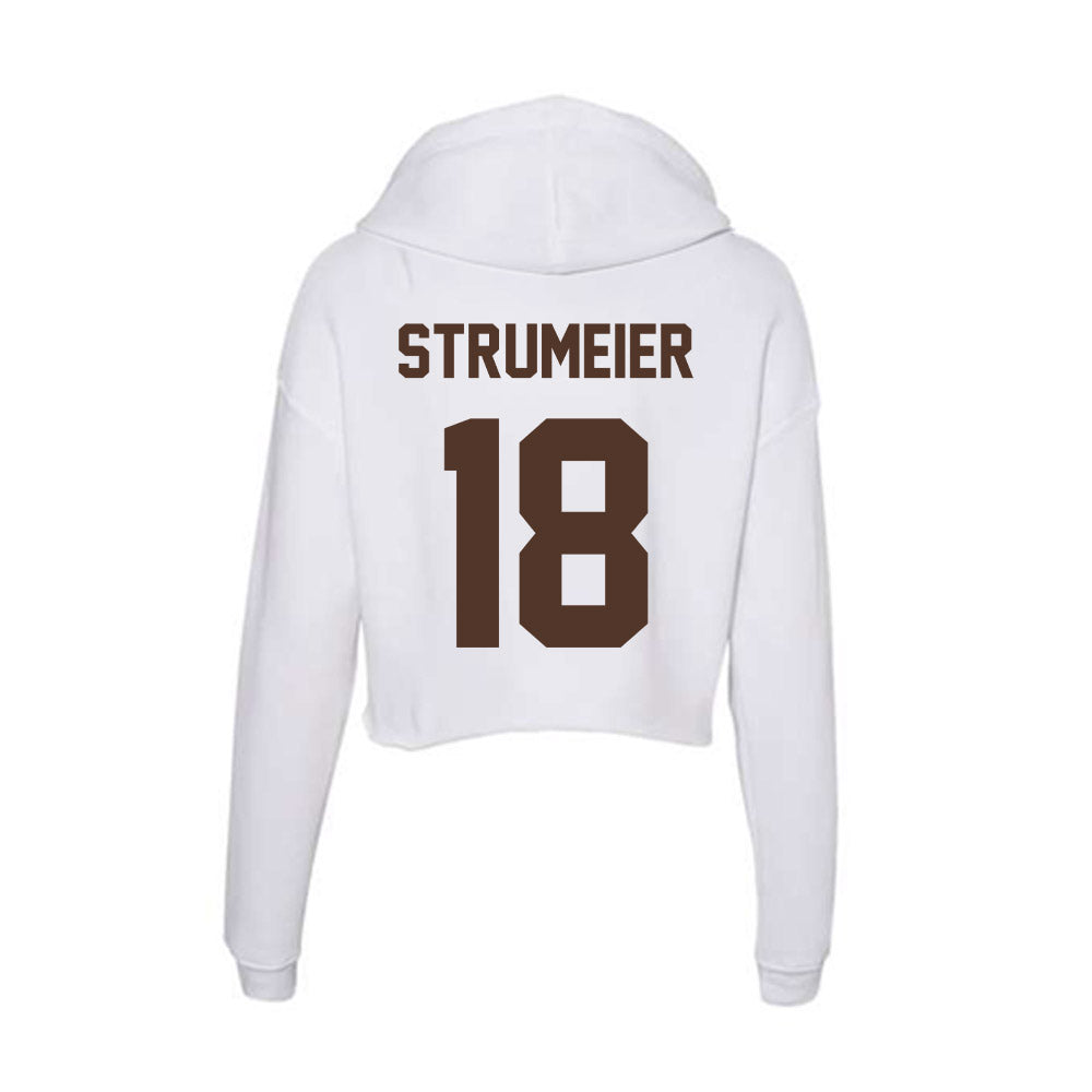 St. Bonaventure - NCAA Men's Soccer : Bryce Strumeier - Women's Crop Fleece Hoodie-1