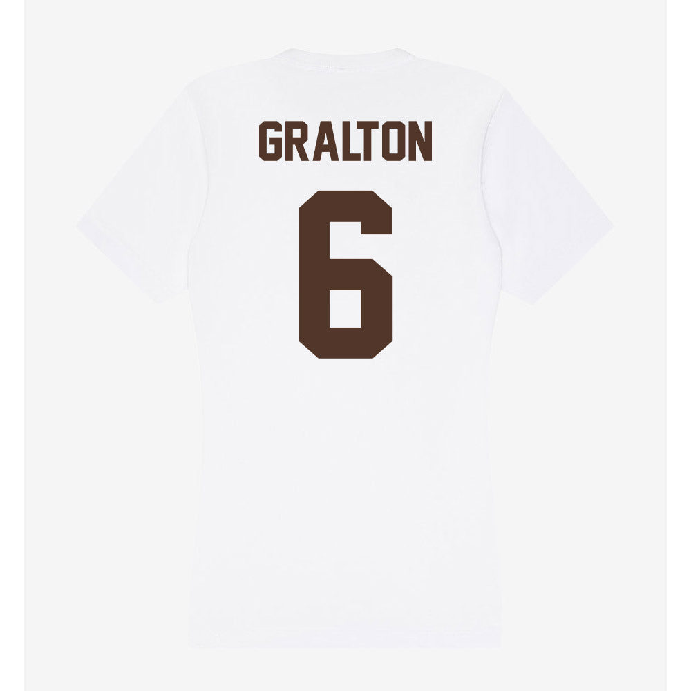 St. Bonaventure - NCAA Women's Basketball : Lola Gralton - Women's V-Neck T-Shirt-1