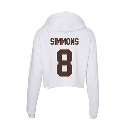 St. Bonaventure - NCAA Men's Basketball : Buddy Simmons - Women's Crop Fleece Hoodie-1