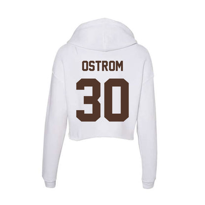 St. Bonaventure - NCAA Men's Basketball : Broek Ostrom - Women's Crop Fleece Hoodie-1