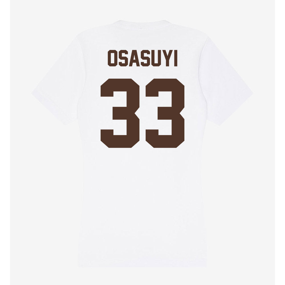 St. Bonaventure - NCAA Men's Basketball : Andrew Osasuyi - Women's V-Neck T-Shirt-1