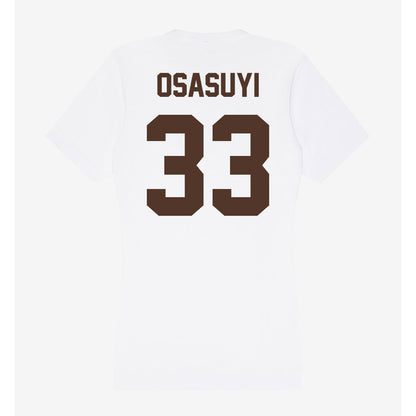 St. Bonaventure - NCAA Men's Basketball : Andrew Osasuyi - Women's V-Neck T-Shirt-1
