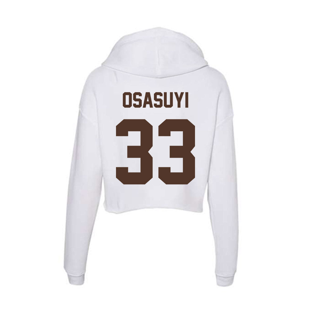 St. Bonaventure - NCAA Men's Basketball : Andrew Osasuyi - Women's Crop Fleece Hoodie-1