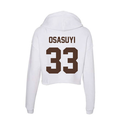 St. Bonaventure - NCAA Men's Basketball : Andrew Osasuyi - Women's Crop Fleece Hoodie-1