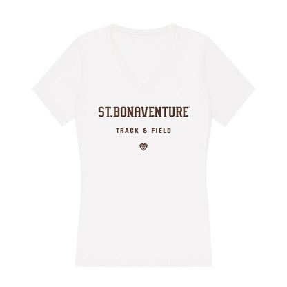 St. Bonaventure - NCAA Men's Track & Field : Cam Ogletree - Women's V-Neck T-Shirt-0