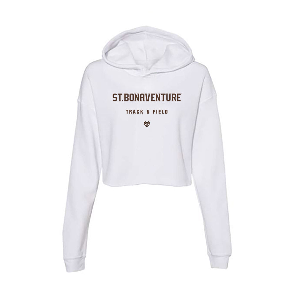 St. Bonaventure - NCAA Men's Track & Field : Cam Ogletree - Women's Crop Fleece Hoodie-0