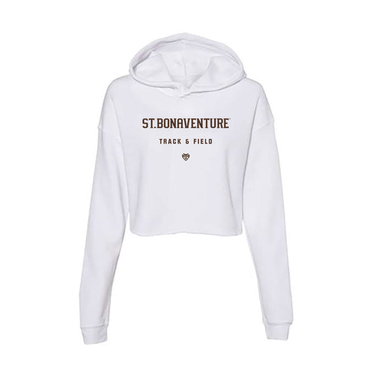 St. Bonaventure - NCAA Men's Track & Field : Cam Ogletree - Women's Crop Fleece Hoodie-0