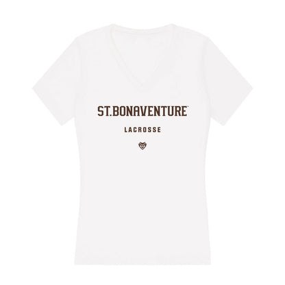 St. Bonaventure - NCAA Men's Lacrosse : Simon Kowal - Women's V-Neck T-Shirt-0