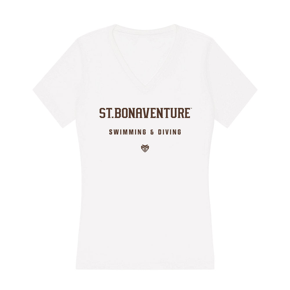 St. Bonaventure - NCAA Men's Swimming & Diving : Cole Tangeman - Women's V-Neck T-Shirt-0