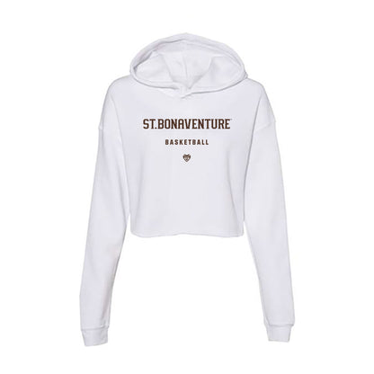 St. Bonaventure - NCAA Men's Basketball : Daniel Egbuniwe - Women's Crop Fleece Hoodie-0